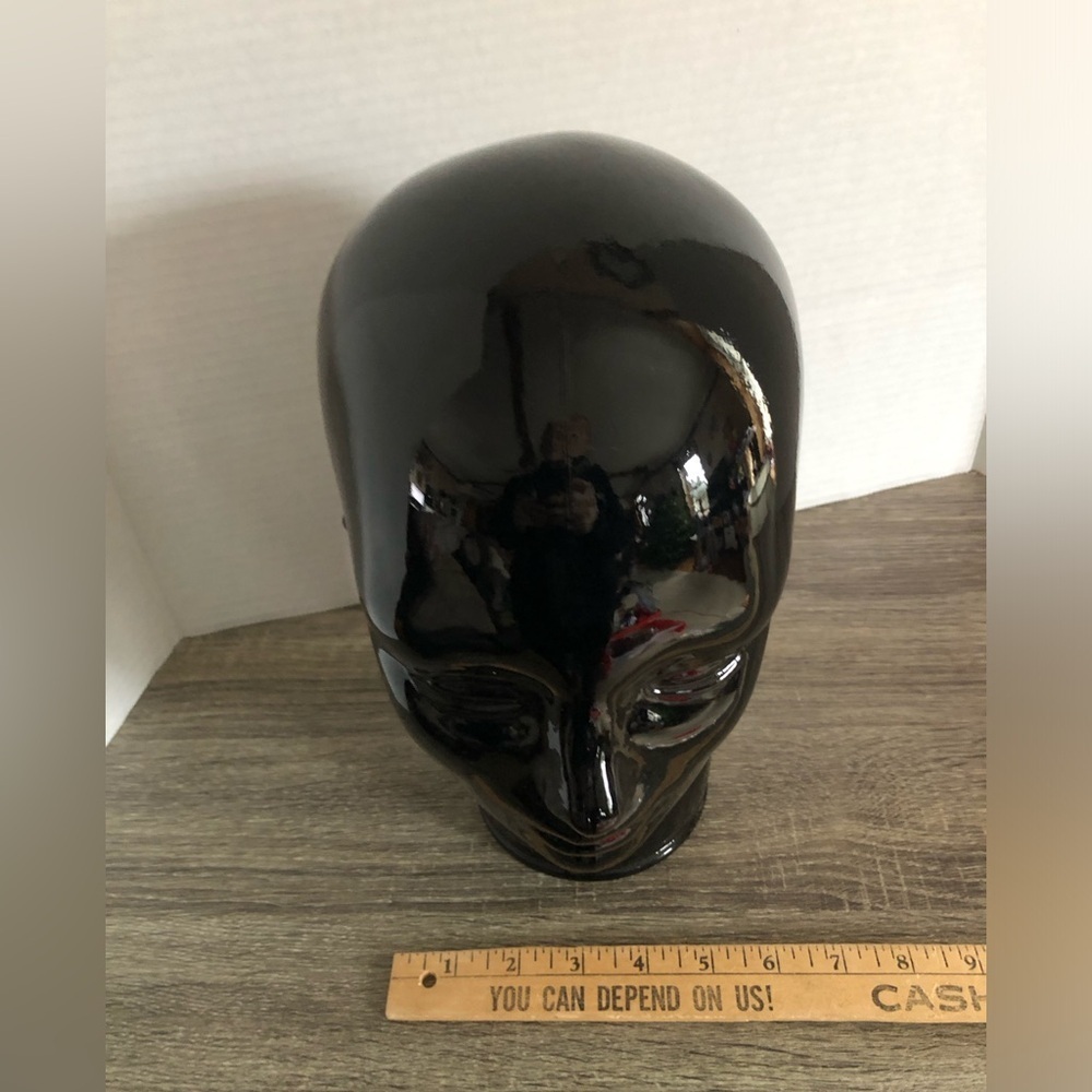 Vtg Black Glass Mannequin Head - Picture 11 of 15